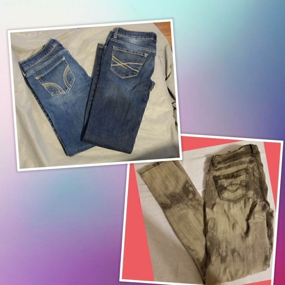 Hollister Jeans Lot Of 2 Size 3 Waist 26" Mossino Supply Co. Skinny Jeans Size 3